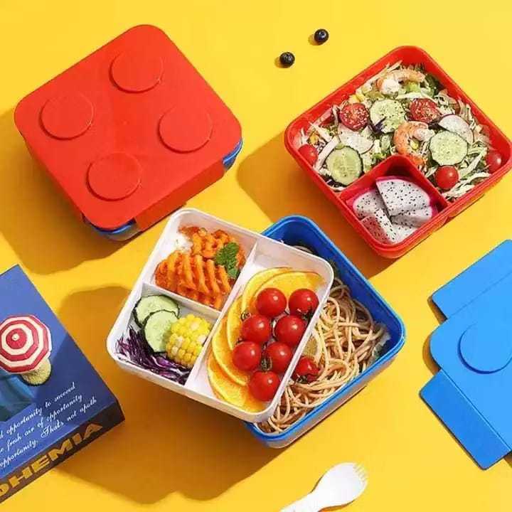 Jual LUNCH BOX TEMPAT MAKAN BENTUK LEGO PERSEGI 2 SEKAT KAPASITAS ...