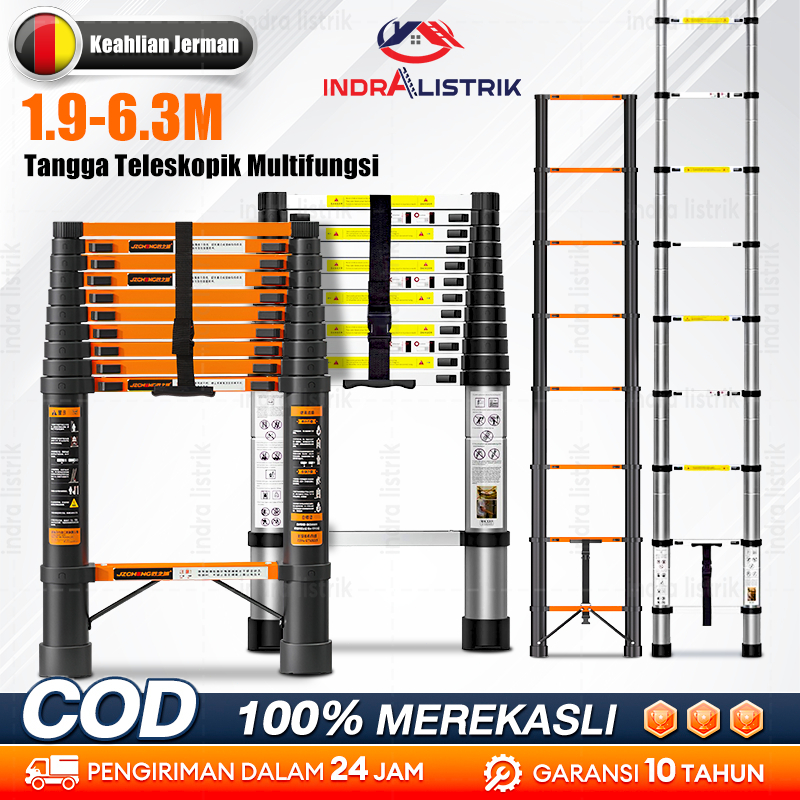 Jual Tangga Teleskopik Portabel Tangga Lipat1.9-6.3Meter Multifungsi ...