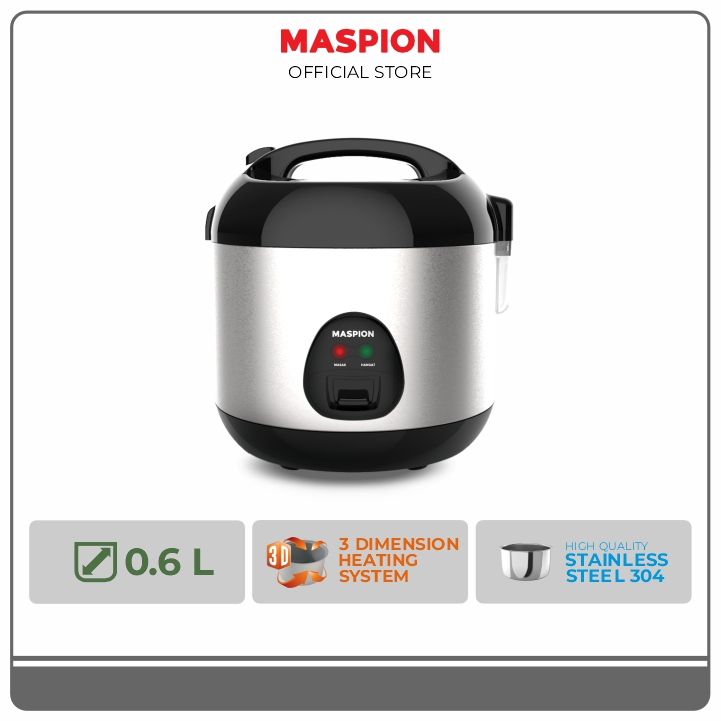 Jual Maspion Rice Cooker Magic Com 0.6 Liter MRJ-0623 BSSS SS 304 ...