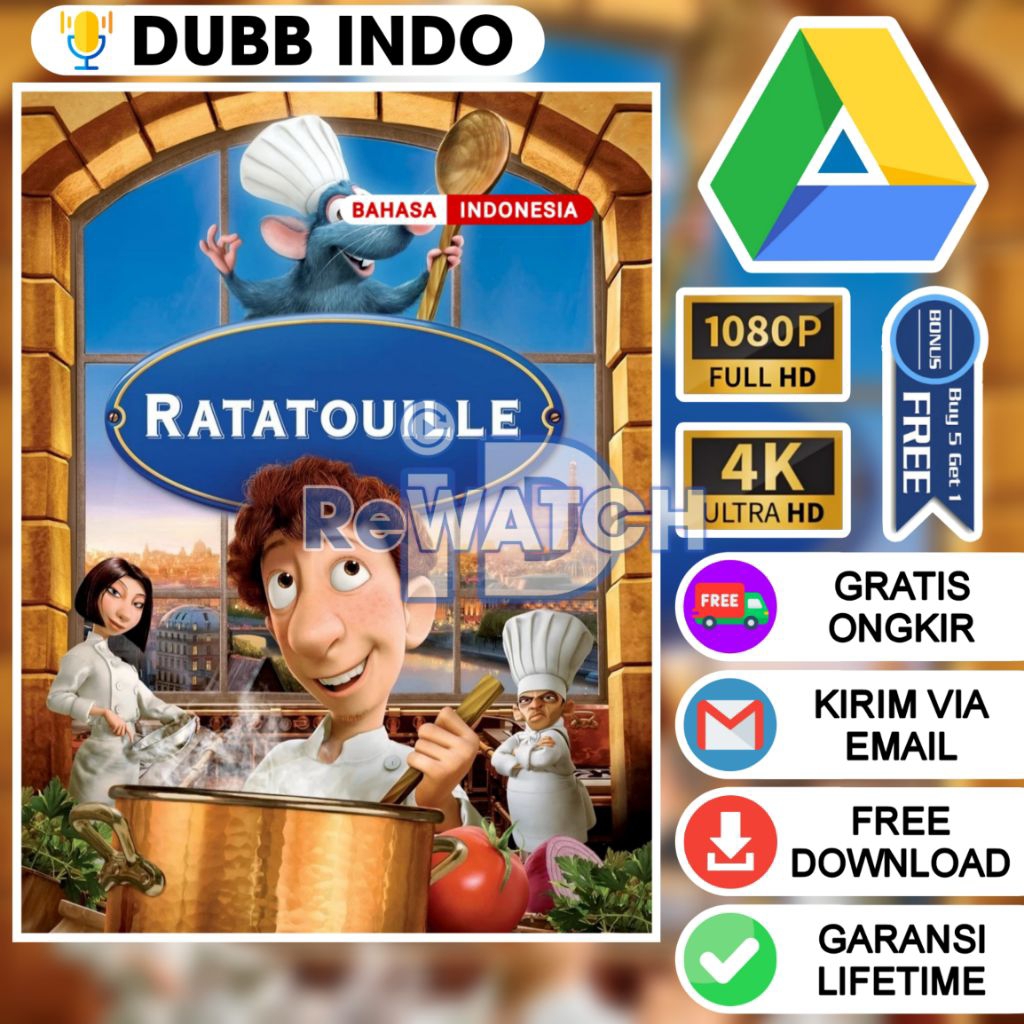 Jual FILM RATATOUILLE (2007) DUBBING BAHASA INDONESIA | Shopee Indonesia