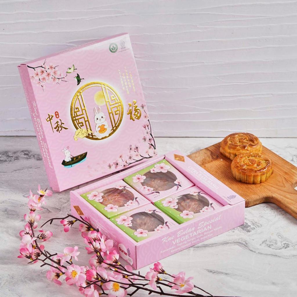 Jual Hampers Mooncake Premium / Kue Bulan– ISI 4 ( Kotak Pink ...