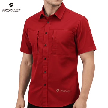 Propaget Kemeja Tactical Pria Lengan Pendek Warna Putih