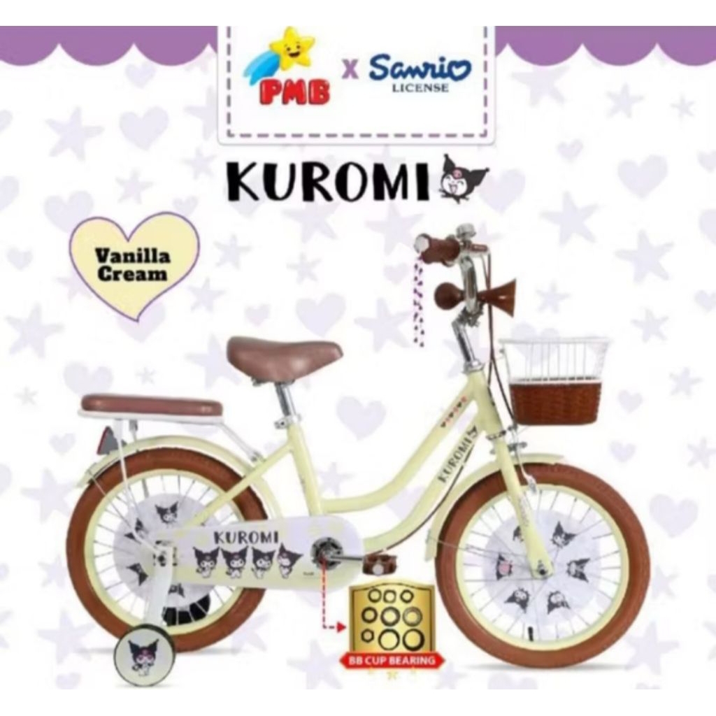 Jual SEPEDA ANAK MINI KUROMI SANRIO 16 INCH, SUDAH BEARING LEBIH AWET ...