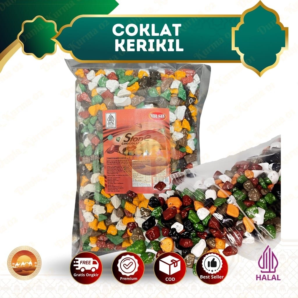 Jual Cokelat Batu Krikil 1 kg Chocolate Permen Arab Oleh Oleh Haji dan ...