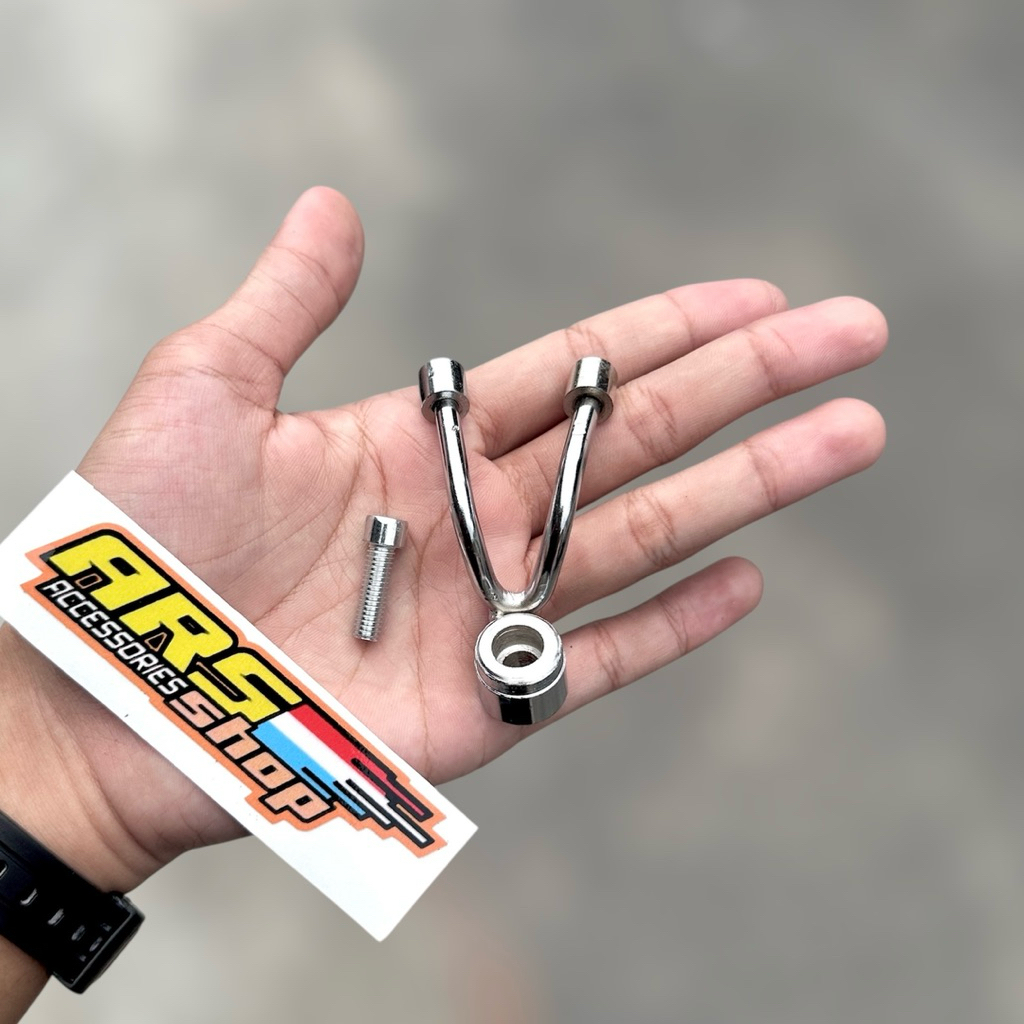 Cantolan Gantungan Barang Crome Model Y Gantungan Motor Playboy Universal Semua Motor gantungan barang 2 cabang