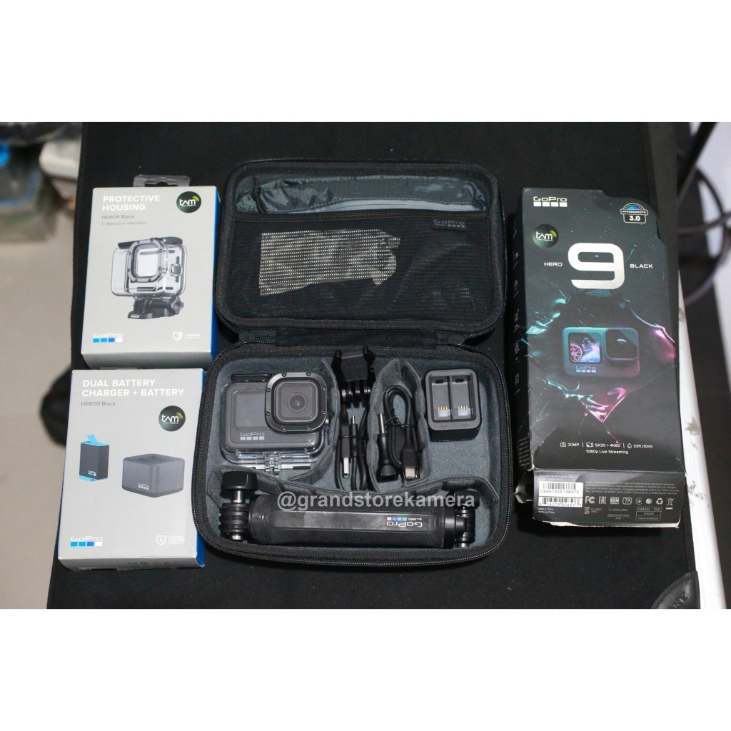 Jual GoPro Hero 9 BLACK Fullset MULUSS FREE ACC | Shopee Indonesia
