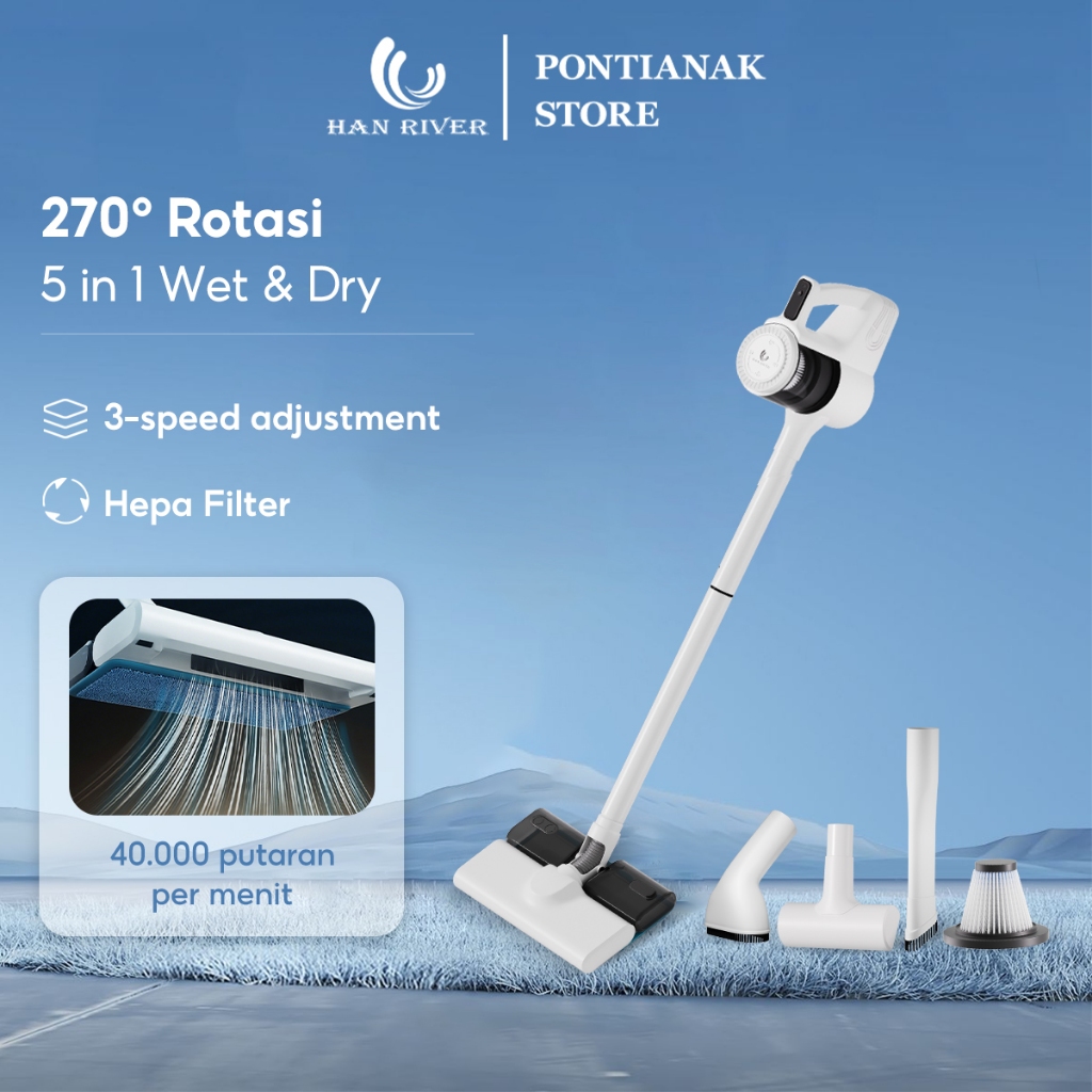 Jual [Pengiriman dari Pontianak]HAN RIVER Vacuum Cleaner Portable