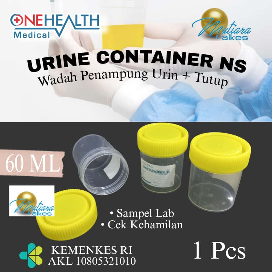 Jual (MUTIARA ALKES) Urine Container 60 ml Onehealth / Pot Sampel Wadah ...