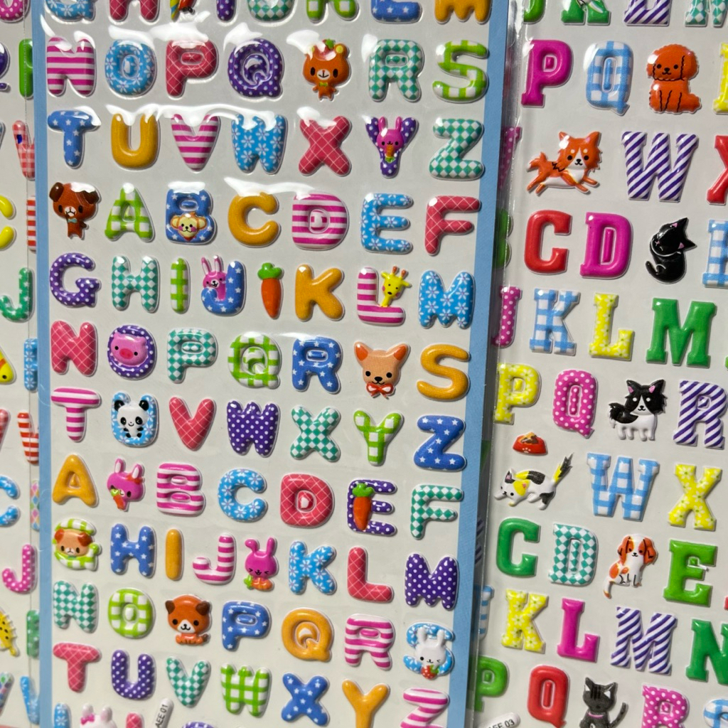 Jual Stiker Alphabet / Stiker Abjad / Stiker Alfabet / Stiker ABC ...
