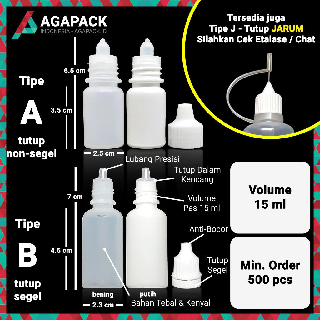 Jual Botol Tetes 15ml 15 ml Plastik Vitamin Burung Ikan Essen Umpan ...