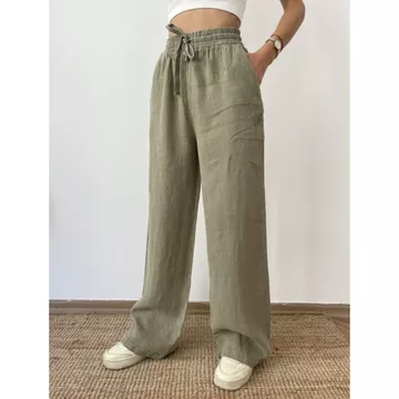 Kulot Linen Nyaman Pinggang Full Karet Celana Kulot Linen Premium