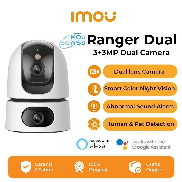 Jual IMOU Ranger Dual Pro 6MP Dual Kamera Smart CCTV Indoor Wi-Fi 6 AI ...