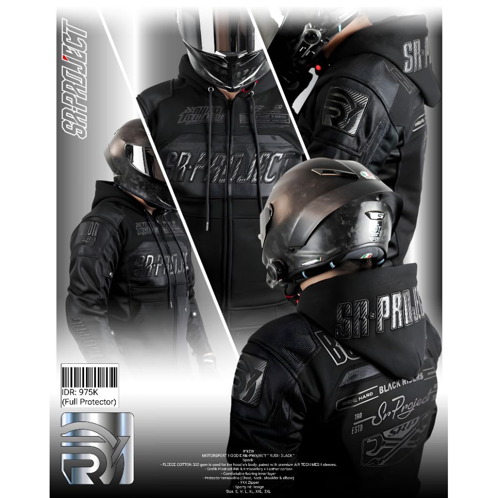 Jual HOODIE MESH Exclusive SR-PROJECT RUSH BLACK | Shopee Indonesia