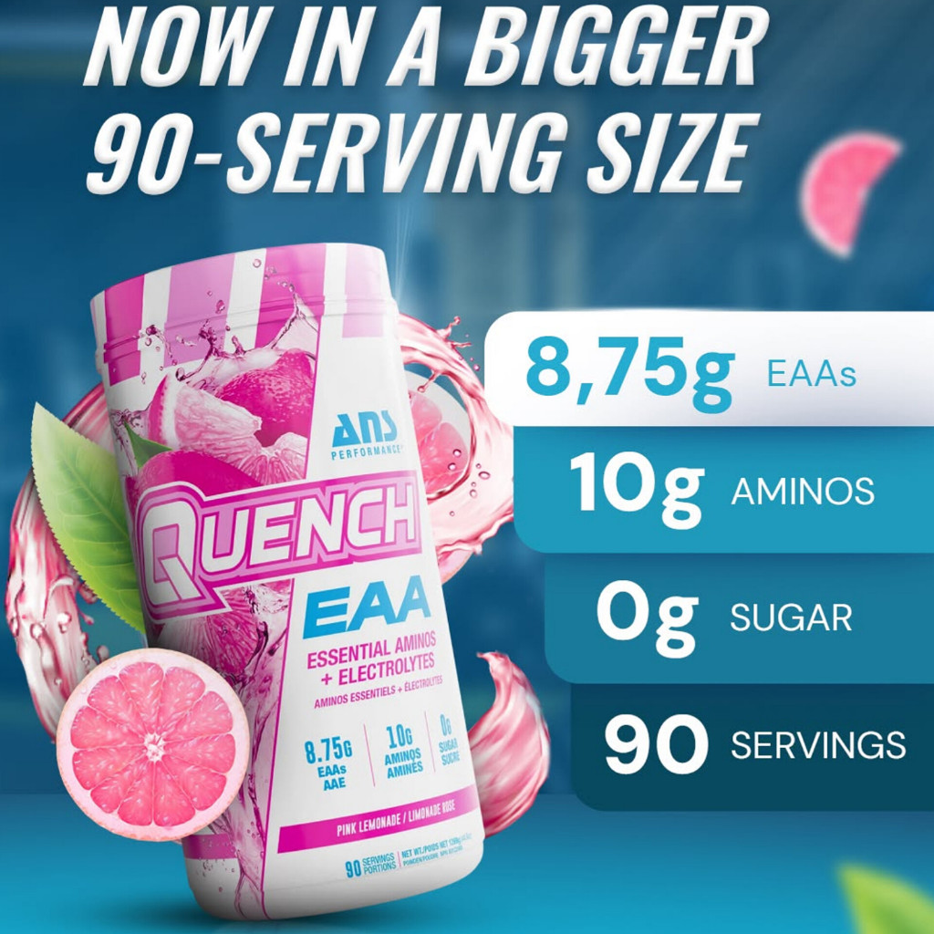 Jual ANS QUENCH EAA 30 Serving / 90 Servings BCAA Elektrolit Asam Amino ...