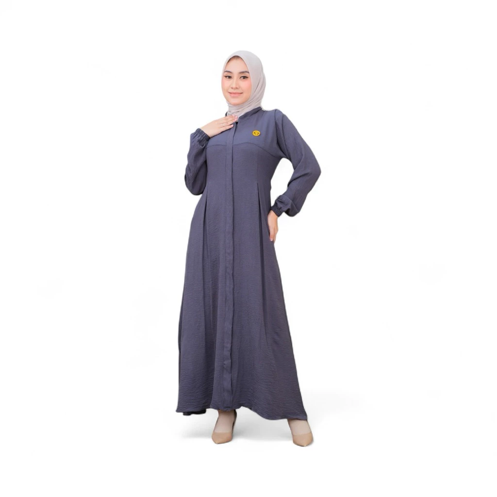 gamis katun adem tidak nerawang Gamis Salwa Dress crinkle airflow tampilan simpel