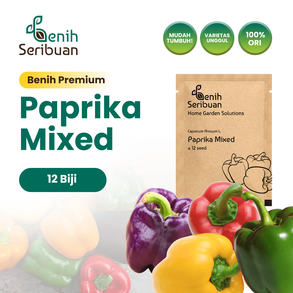 Benih Seribuan - Benih Sayuran Paprika Mixed F1 Hibrida