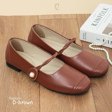 QUINCE Samira Mary Jane Flats Shoes Wanita Sepatu Hitam Balet Women Shoes