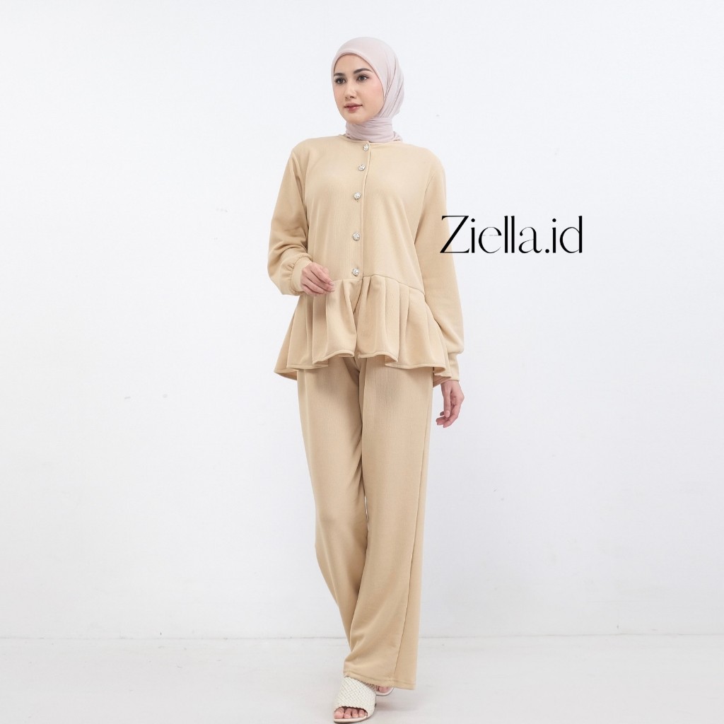 Jual Vior One Set Setcel Wanita Ruffle Busui Bahan Vior Knit Celana ...