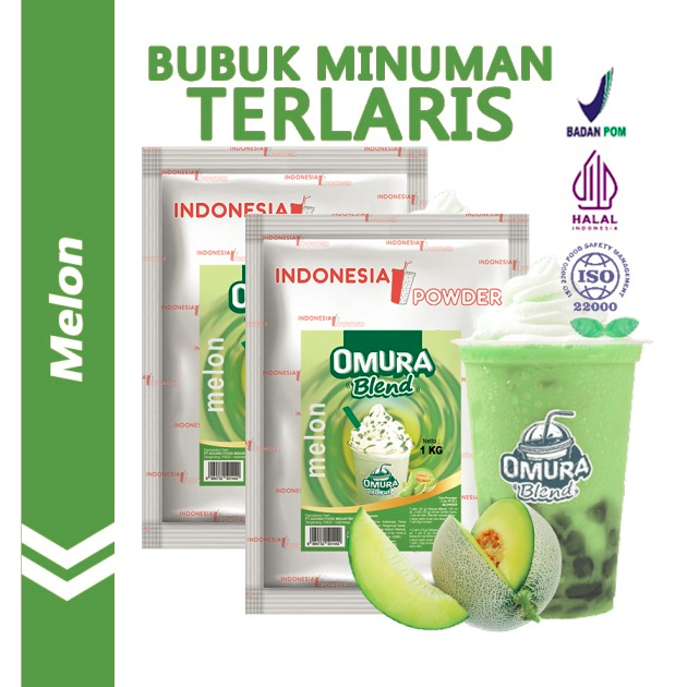 Jual [Bundle 2Bag x 1Kg] Rasa MELON Bubuk Minuman Premium Merk Omura ...