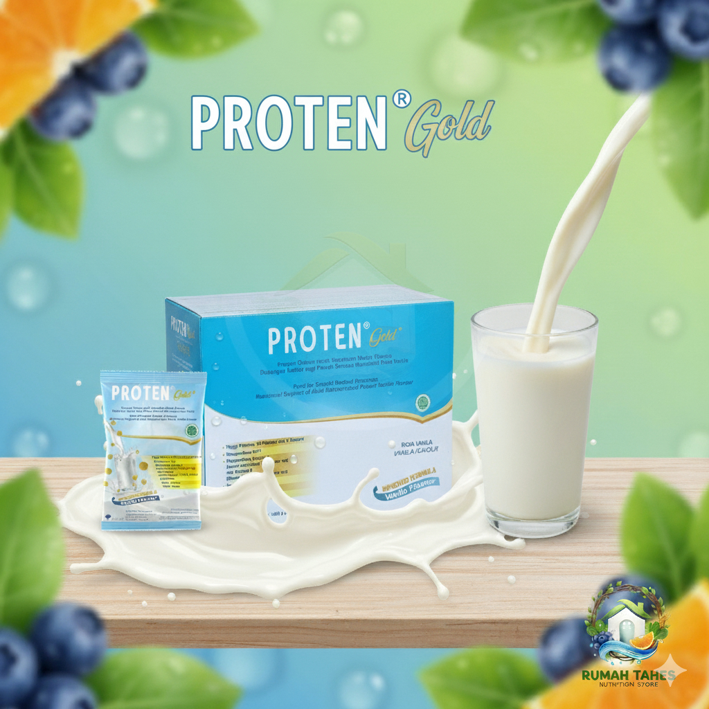 Jual PROTEN GOLD VANILLA PER BOX (20 SACHET) | Shopee Indonesia