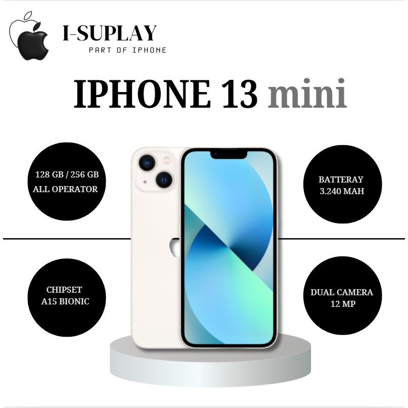 Jual IP 13 MINI 128GB 256GB FULLSET SECOND INTER MULUS 100% Original ...