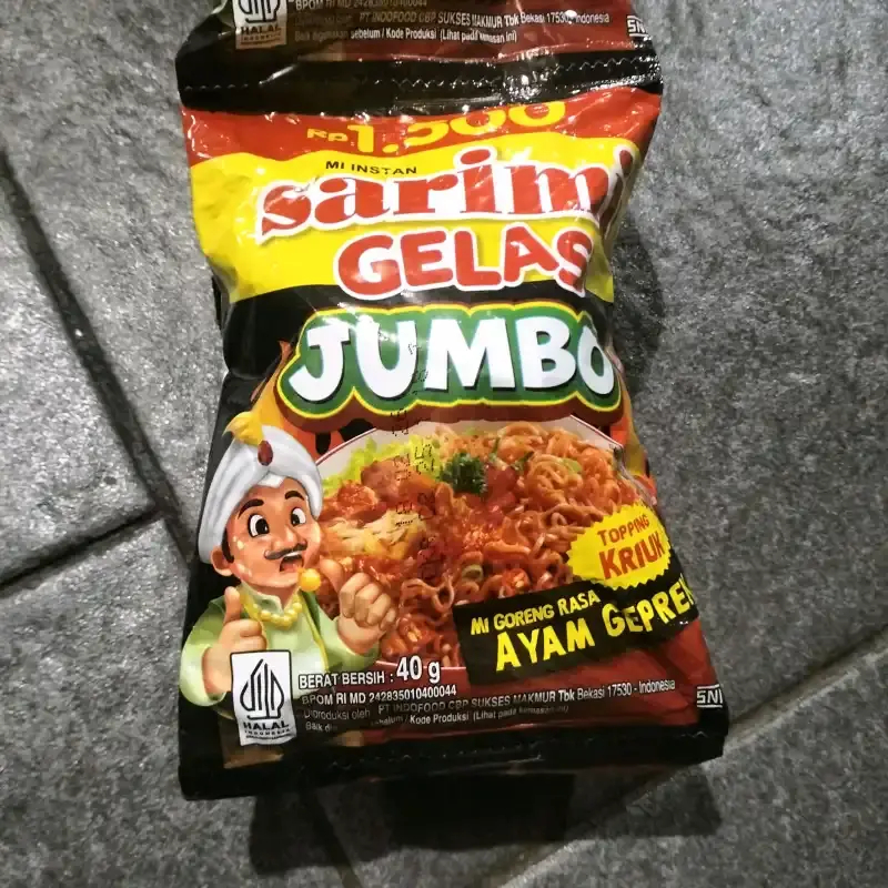 Jual SARIMI GELAS JUMBO RASA GEPREK DAN SEBLAK JELETOT 1 RENCENG ...