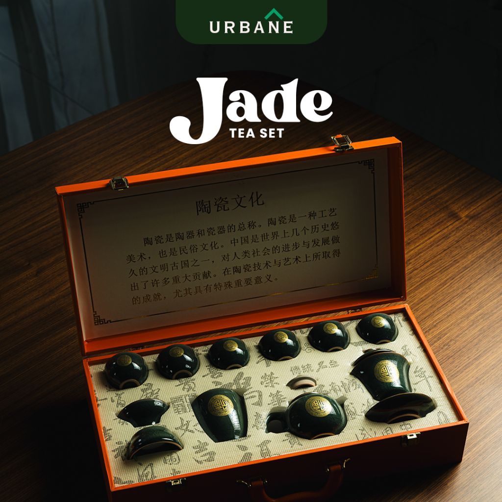 Jual [URBANE] JADE Tea Set 10in1 Ceramic Chinese Tea Set Gift Set ...