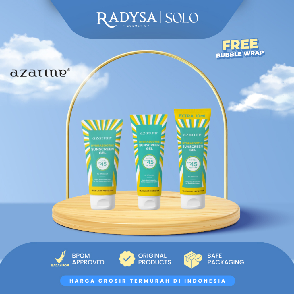 Jual 𝐑𝐀𝐃𝐘𝐒𝐀 - AZARINE HYDRASOOTHE SUNSCREEN GEL SPF 45 PA ++++ 30ml ...