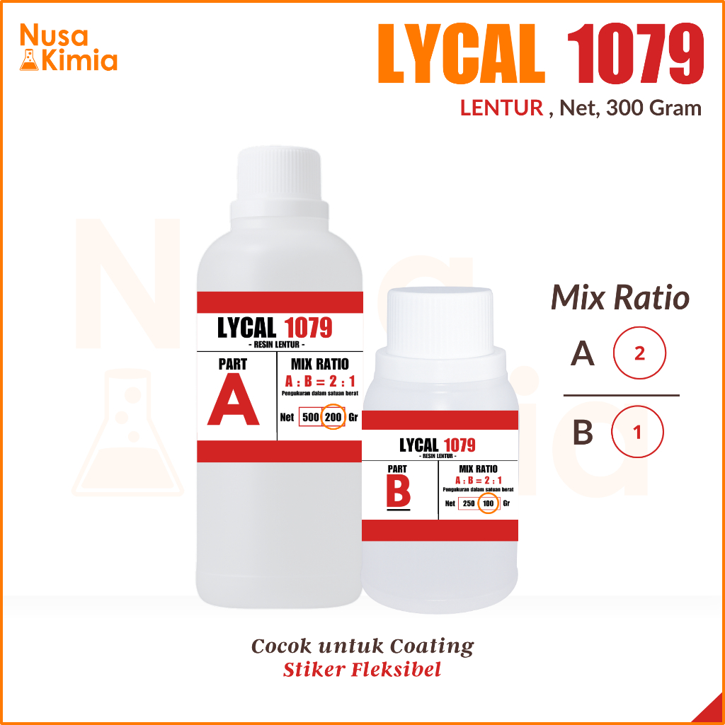 Jual Resin Lycal Lentur 1079 300 Gram - Resin Stiker Fleksibel | Shopee ...