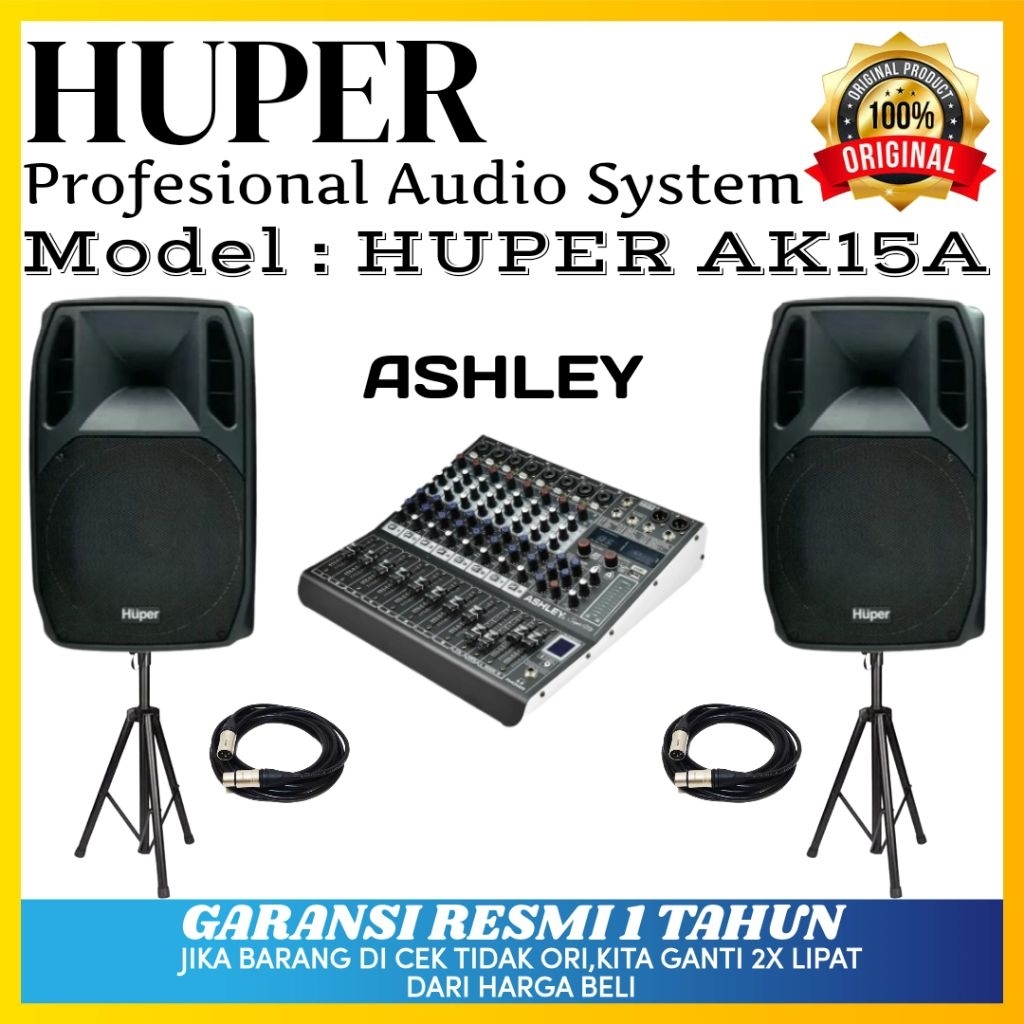 Jual Paket Sound system Huper Ak15a Original Speaker Aktif Huper Ak15a ...