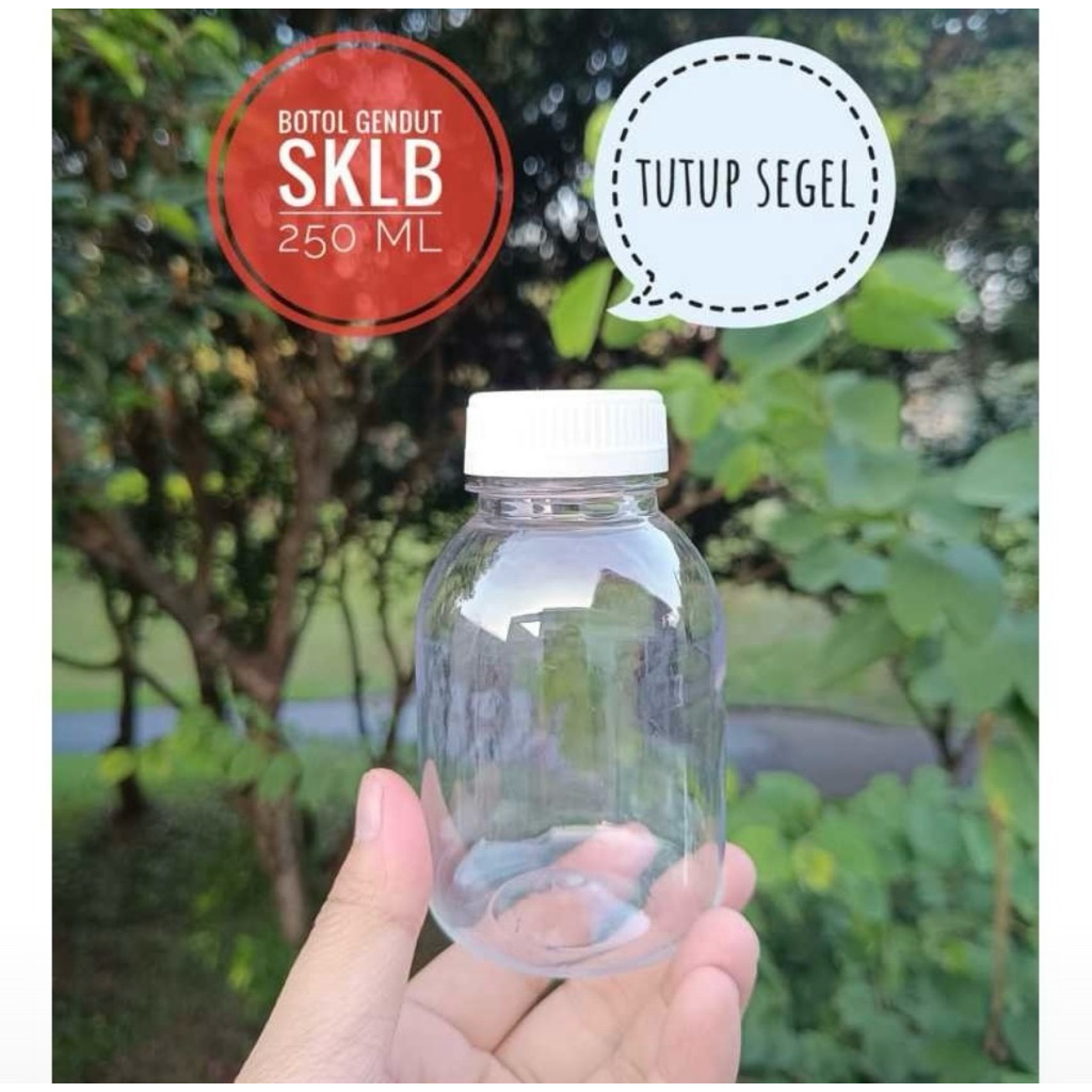 Jual Botol Kale Gendut Tebal SKLB 250ml Botol Gemoy Tebal Tutup Putih ...