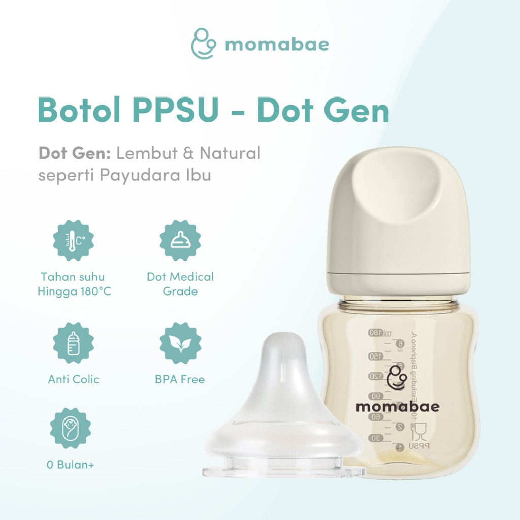 Jual MOMABAE - BOTOL PPSU WIDE NACK FEEDING BOTTLE ANTI COLIC NEWBORN ...