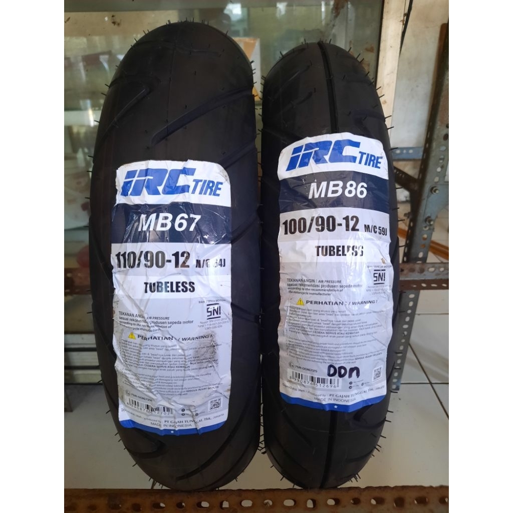 Jual Ban Scoopy Belakang IRC 110/90-12 ( MB67 ) Tubeless ScoopyRing 12 ...
