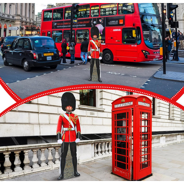 Jual Beeveer 6 ft British Royal Guard Cardboard Stand-up Cutout Life ...