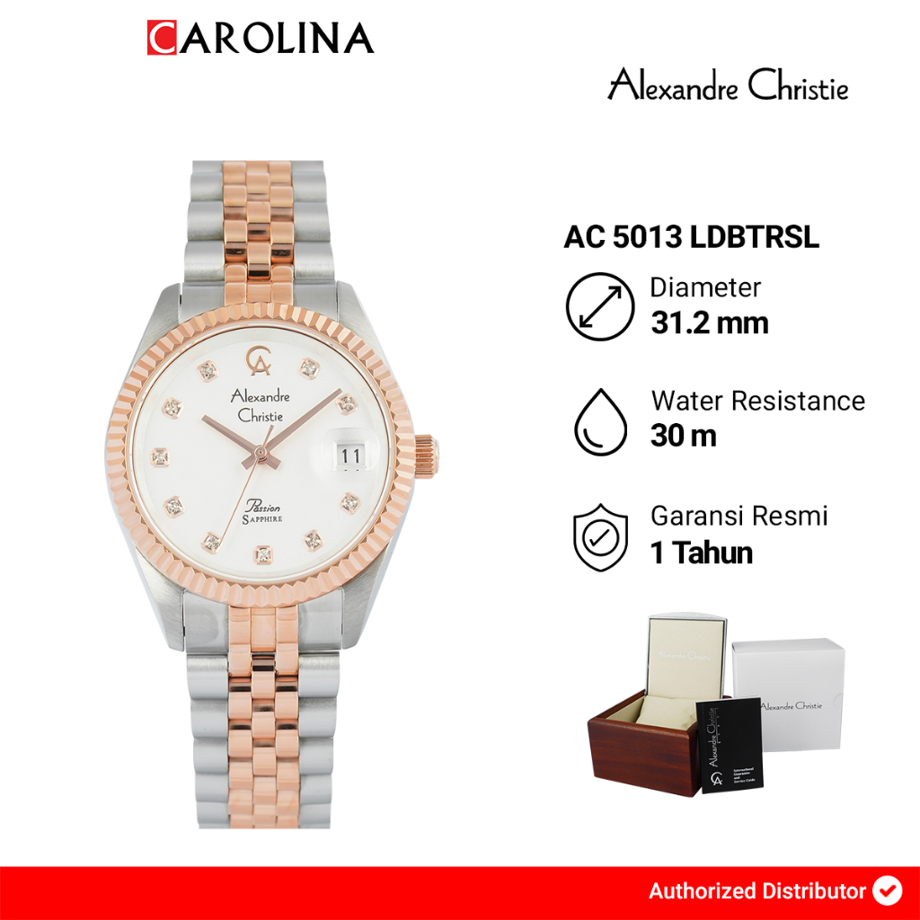 Jam Tangan Wanita Alexandre Christie Classic Steel AC 5013…