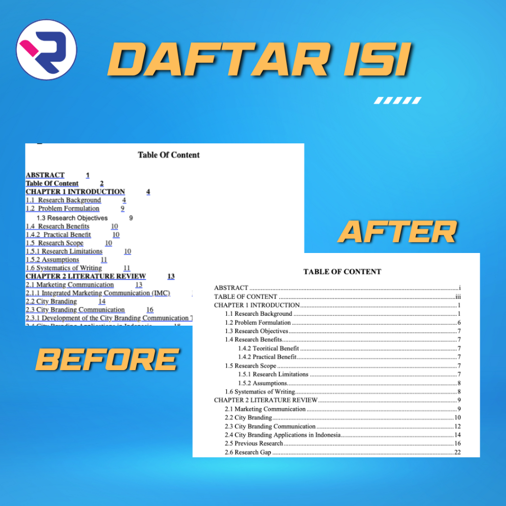 Jual JASA BUAT DAFTAR ISI | DAFTAR TABEL | DAFTAR GAMBAR | DAFTAR ...