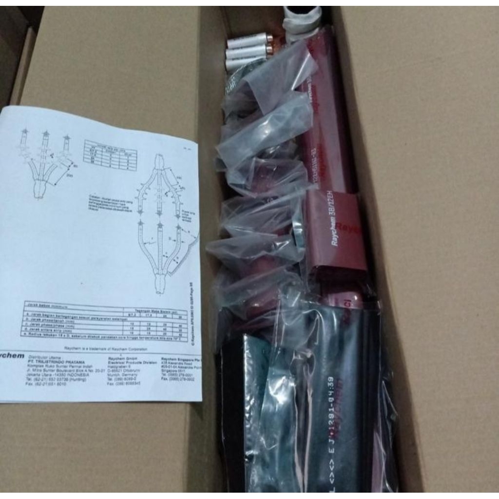 Jual Terminasi Racyhem 1x240-300mm Indoor Lengkap Dengan Kabel Skun ...