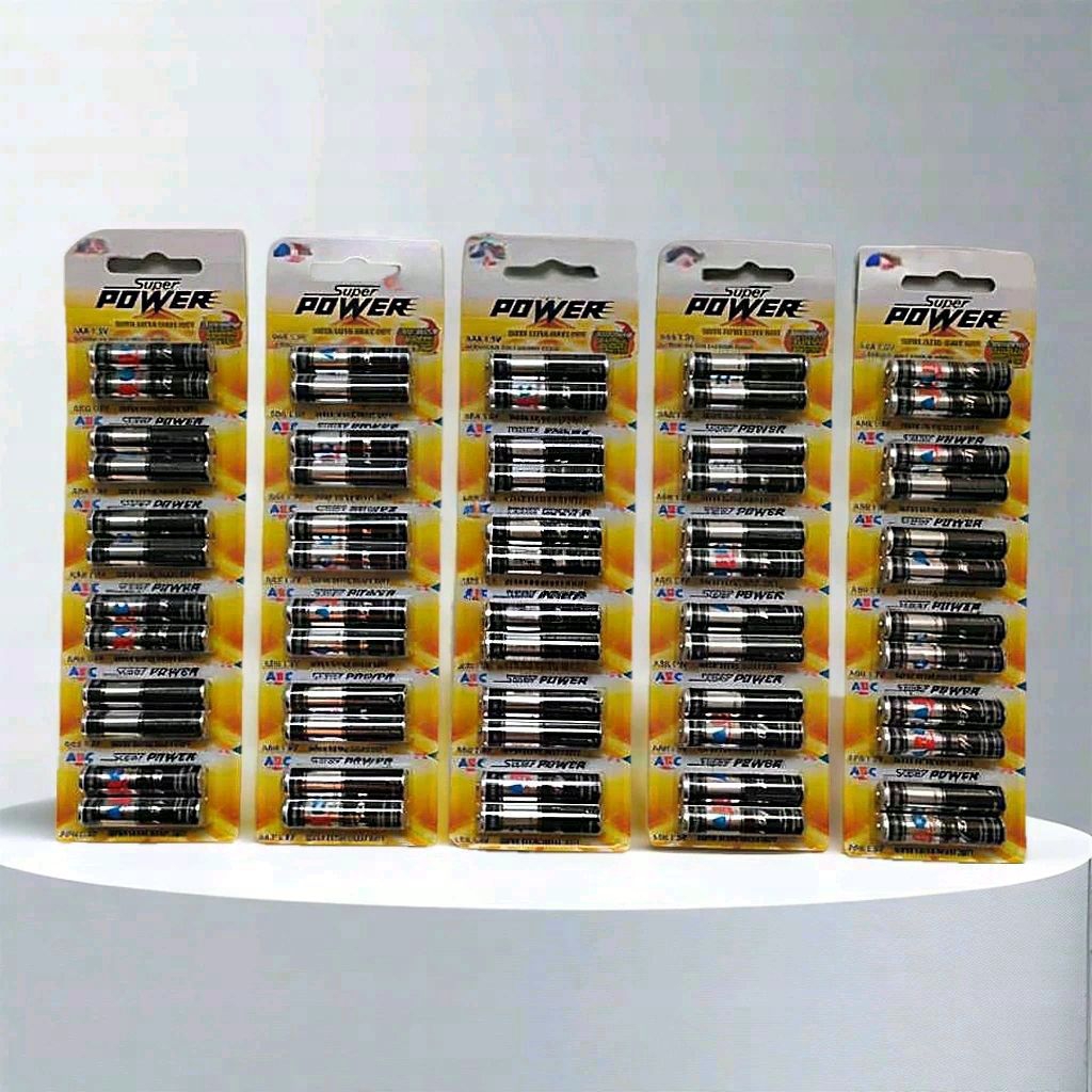 Jual Batu Baterai ABC super power type AAA R03 IEC / 1papan (isi 12pcs ...