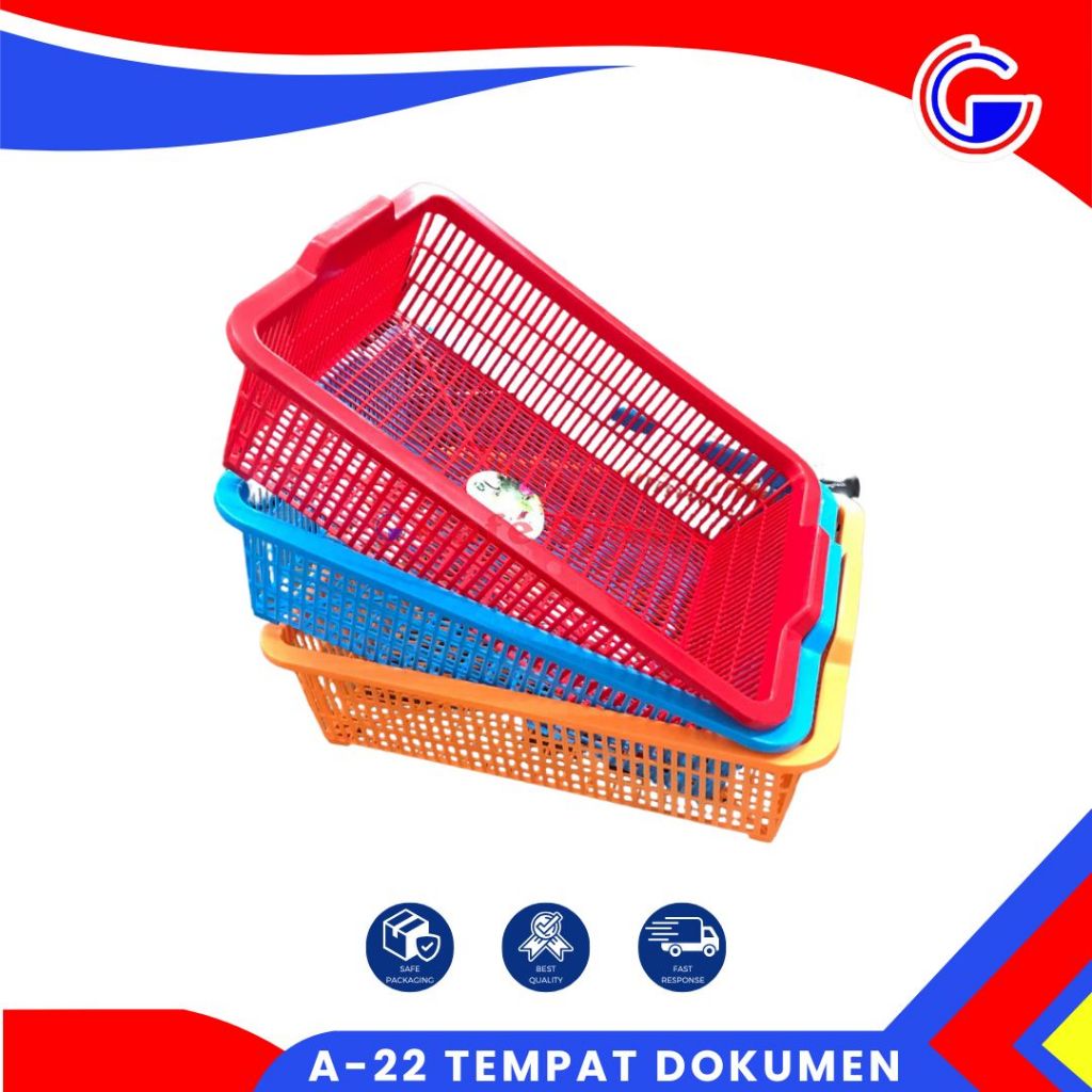 Keranjang Surat Plastik Besar Lion Star I Keranjang Sayur Lubang I Keranjang Serbaguna I A-22