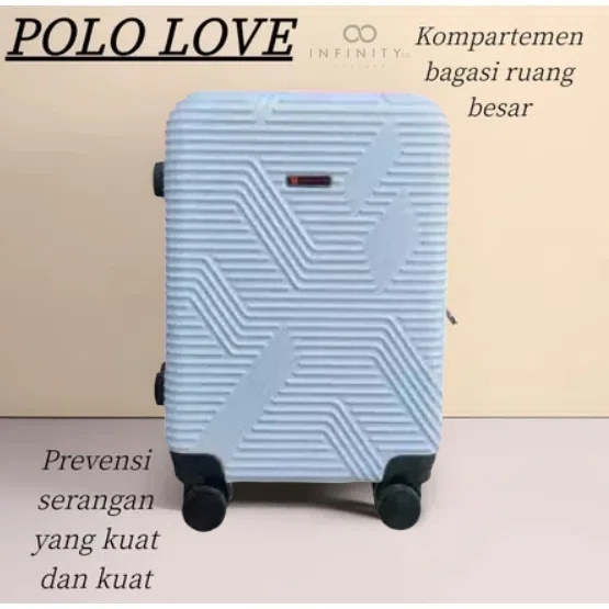 Jual Koper merek Polo Love ukuran 20 inci, ringan dengan roda ganda ...