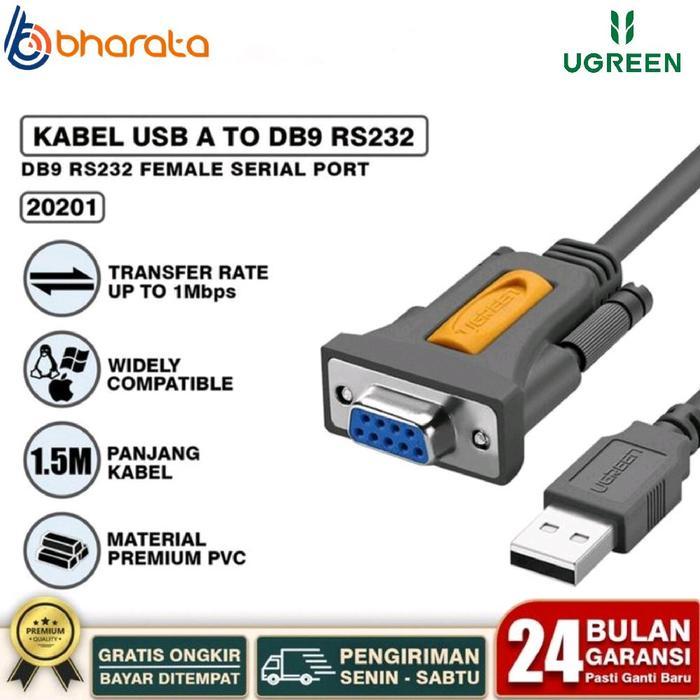 Korte USB naar RS232 Seriële DB9 Adapterkabel met COM-behoud ( ICUSB232PRO