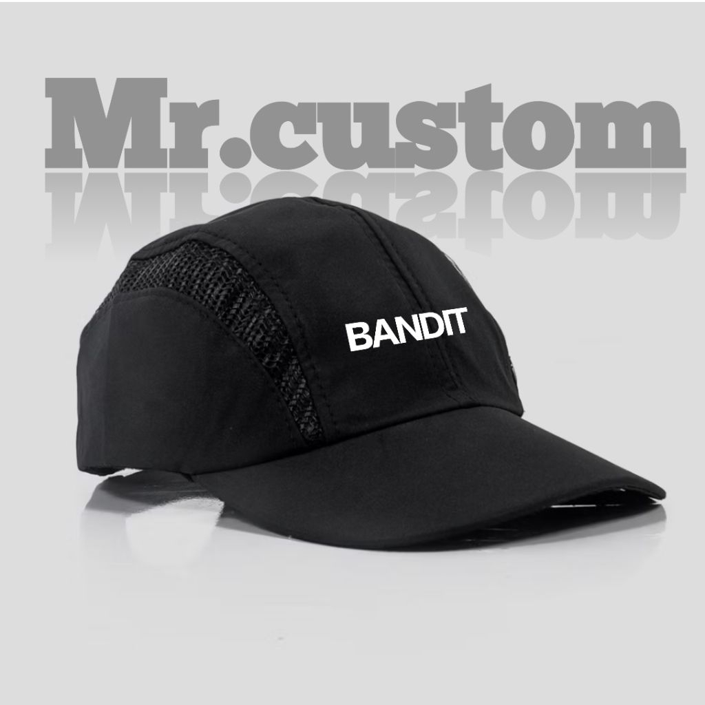 Jual Topi Running Outdoor Bahan Taslan Parasut Bandit Logo/ Cycling Cap ...