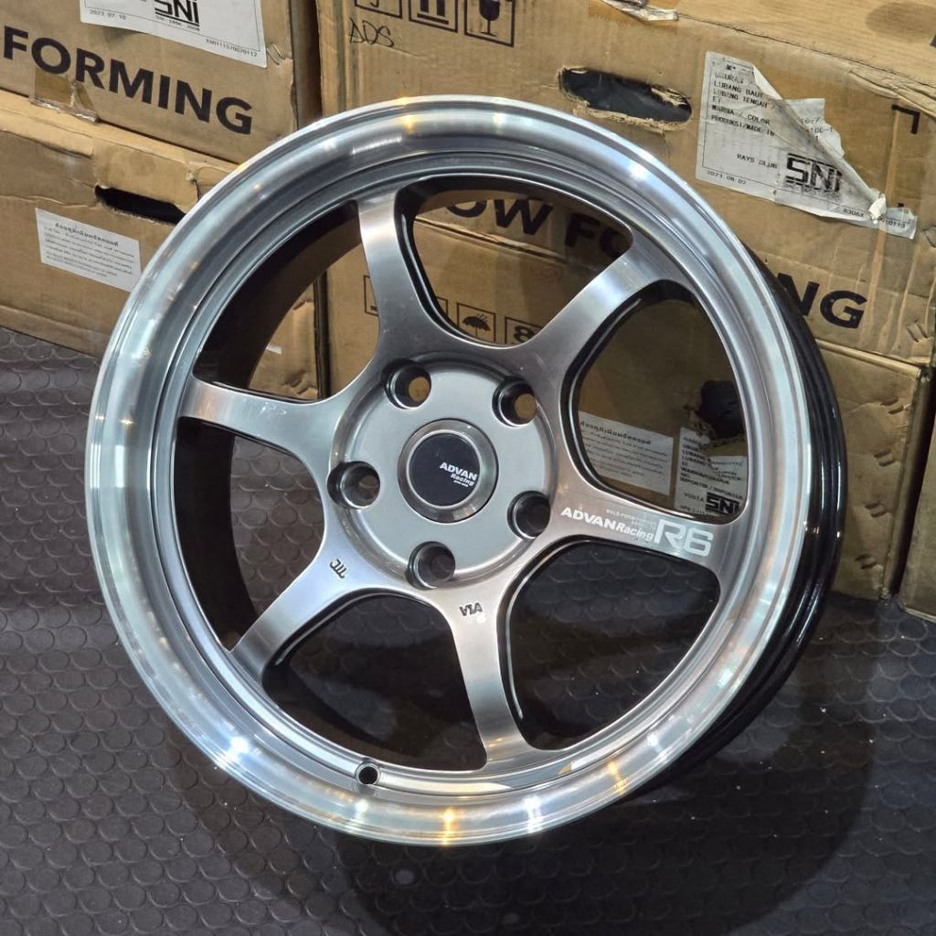 Jual velg advan r6 r16 lebar 7 et 42 velg mobil ring 16 velg racing r16 ...