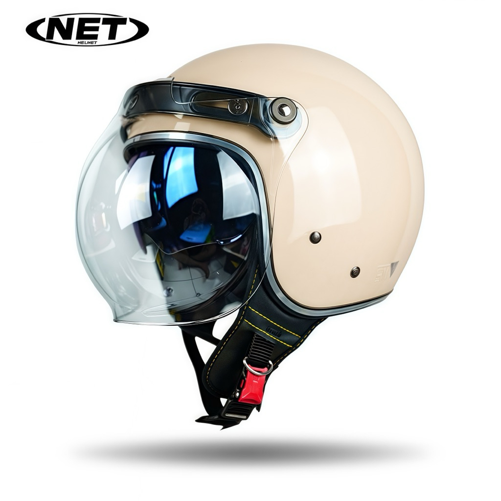 Jual NET Helm Bogo Retro BTS Double Visor Original SNI | Shopee Indonesia