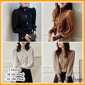 AJW Turtleneck Korean Style Atasan Rajut Import Lengan Panjang Mewah Dan Elegan XP Atasan