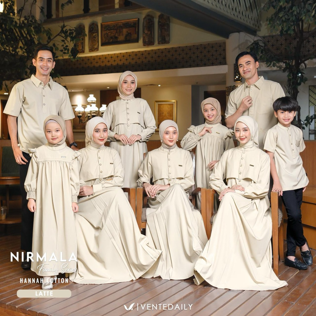 Riva Fashion Nirmala Family Set Sarimbit Lebaran 2026 Baju Couple Keluarga Sarimbit Terbaru
