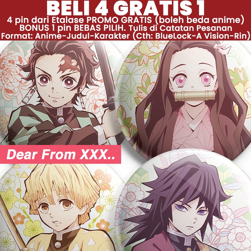 Jual Demon Slayer Yaiba Pin Dear From XXX Kimetsu No Yaiba | Shopee ...