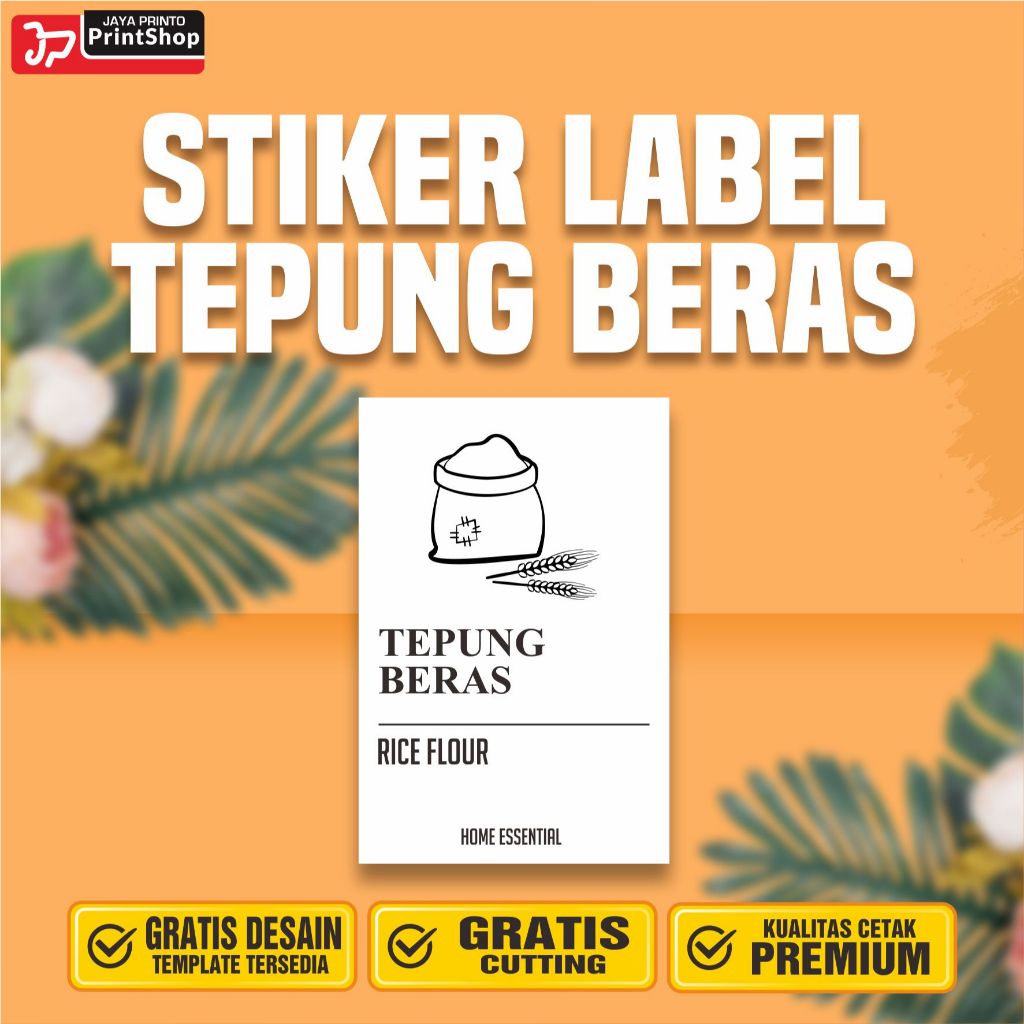 Jual Stiker Label Makanan Kering Tepung Beras Ready Tahan Air_STICKER ...