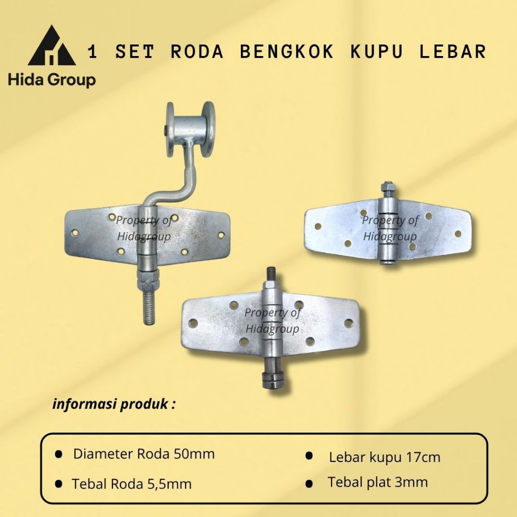 Jual Satu Set Roda Henderson | Roda Atas Bengkok Kupu lebar | Engsel ...