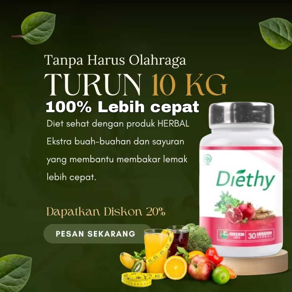 Diethy Herbal Diet Penurun Berat Badan Turun 7-10kg Dalam Satu Minggu Pelangsing - foto 5